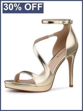 Women's Stiletto High Heels 4.3 Inch Comfortable Platform Peep Toe Dressy